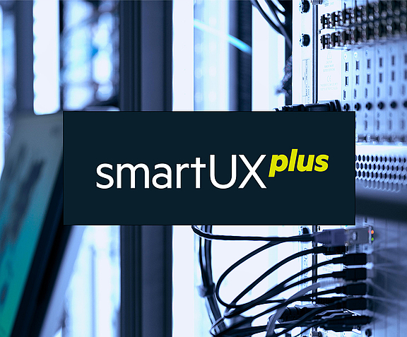 smartUX plus Logo in front of system room
